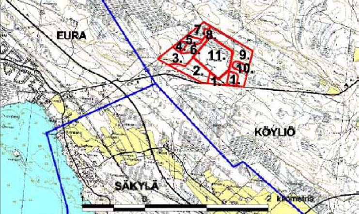 66 Kasvillisuusinventoinnit Kesä- ja elokuussa 2003 jätekeskuksen lähialueille suoritettiin kasvillisuusinventointi.