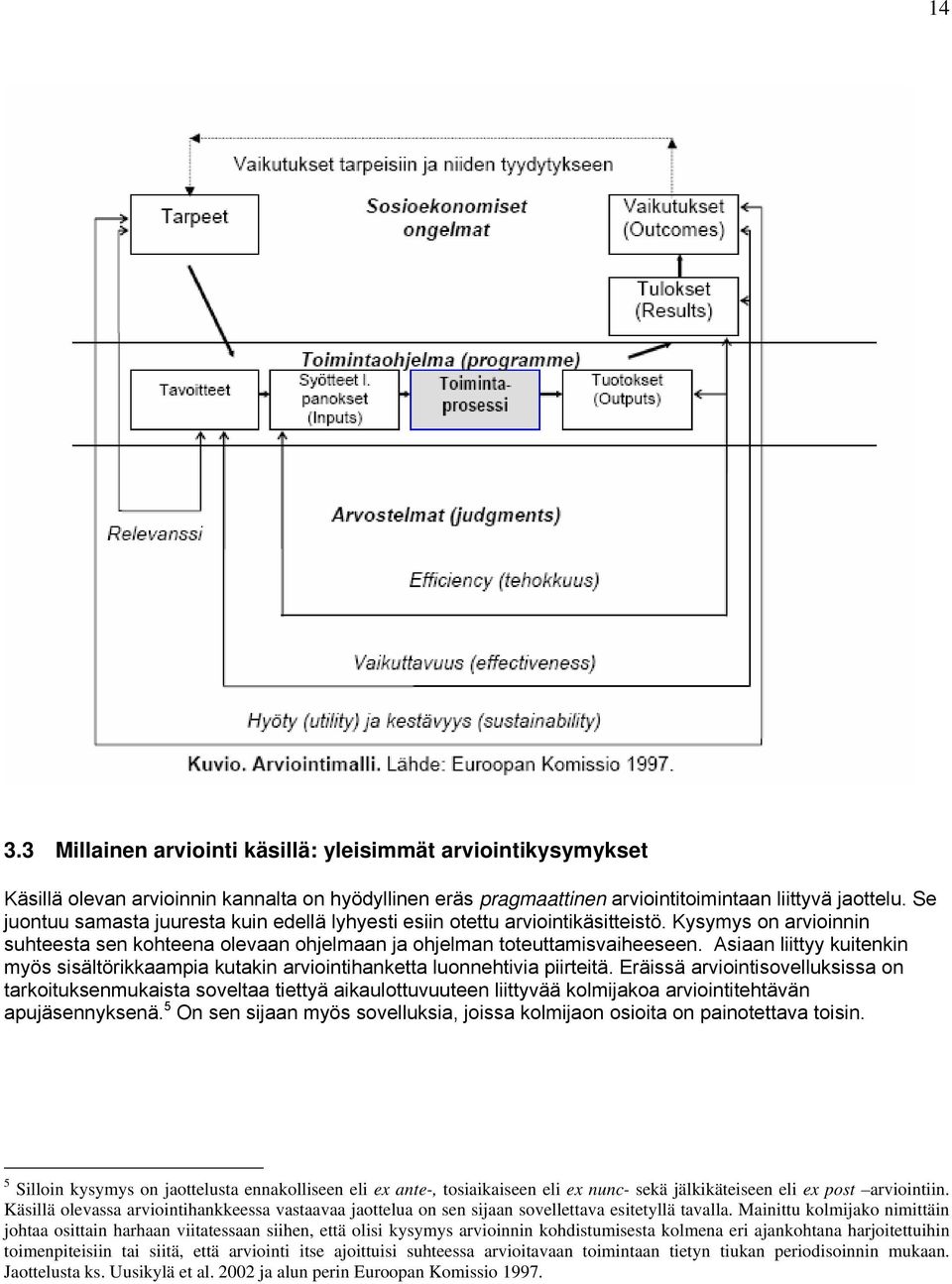 Asiaan liittyy kuitenkin myös sisältörikkaampia kutakin arviointihanketta luonnehtivia piirteitä.