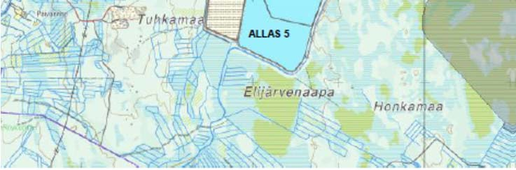 6 TOIMINTA Yleiskuvaus toiminnasta Rikastushiekka- ja selkeytysaltaiden sijainti on esitetty alla olevassa kuvassa Kaivoksen ja rikastamon tuotanto ja toimintaperiaatteet eivät muutu aikaisemmissa