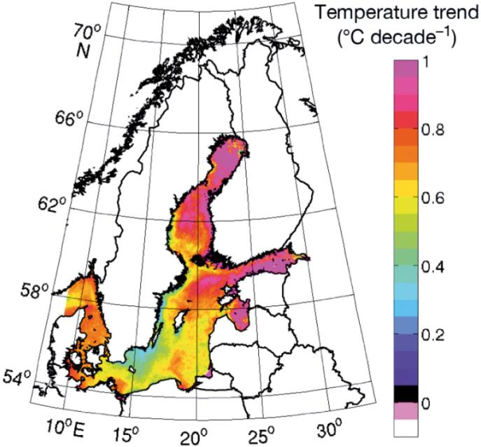 Meriveden lämpötila on jo noussut Veden