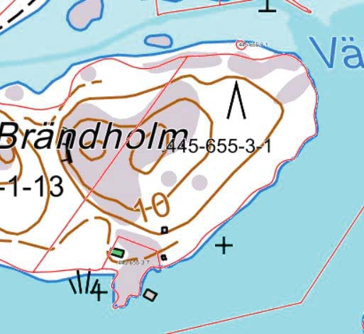 PARAINEN(Houtsär).GRANHOLM.LUONTOJAMAISEMASELVITYS2015 MaanmittariOyÖhman/MikkoSiitonen 10.10.2015 8 3 3 4 4 1 2 6 1 5 7 6 2 Granholm. Kasvillisuuskuviot 2015.