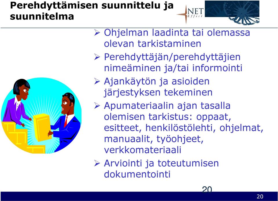 tekeminen Apumateriaalin ajan tasalla olemisen tarkistus: oppaat, esitteet, henkilöstölehti,