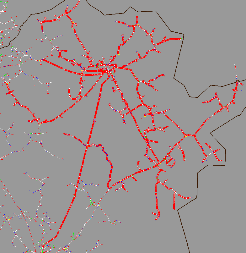 40 Monnan sähköasemalla on 10 keskijännite johtolähtöä. Päämuuntajan koko on 16 MVA. Verkon pituus on noin 179 km. Verkosta on maakaapeloitu noin 3 %.