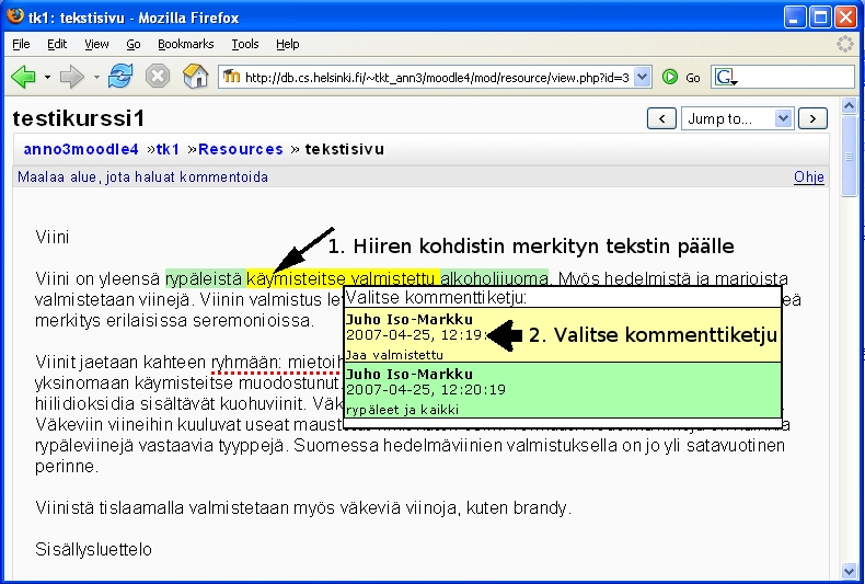 6 Kuva 3: Vastauksen kirjoitus.