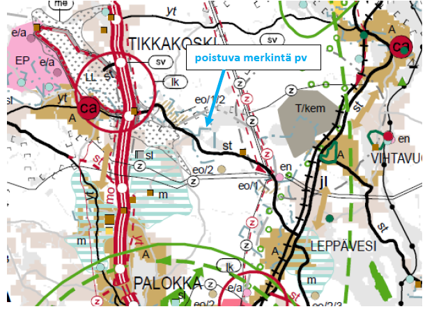 - 24 - Poistuva merkintä pv Poistuva pv-merkintä Merkinnän kuvaus: Vahvistetun maakuntakaavan alue nro 18, Hiidenjärven pohjavesialue. Maakuntakaavan 2.