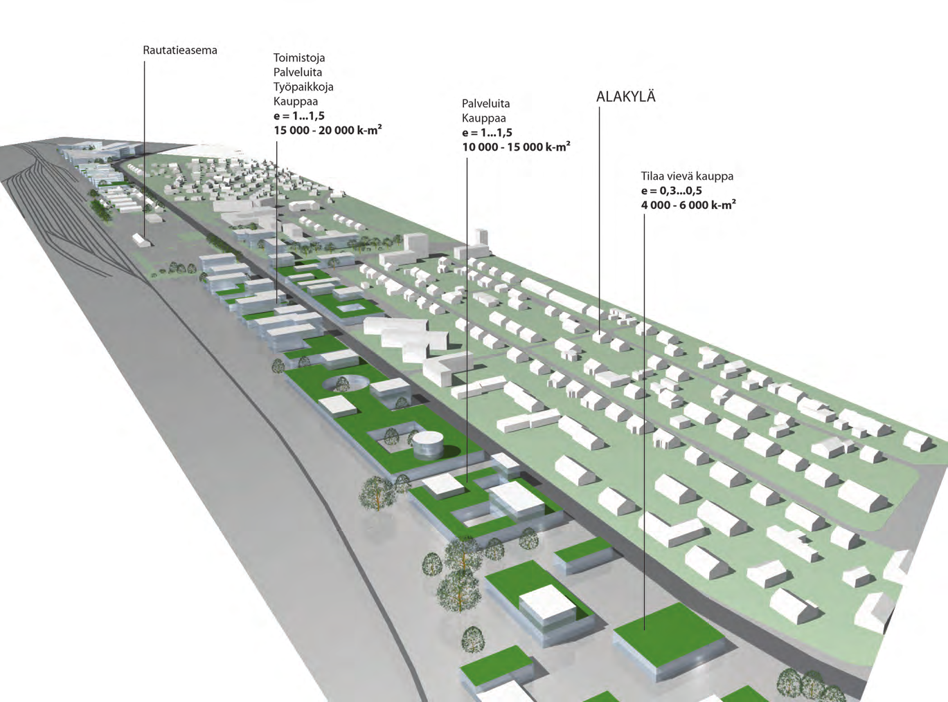 Ehdotus radan varren, Leirin ja lentokentän eteläpuolen rakentamisesta, vaihtoehto 2 16 LISÄRAKENTAMISEN