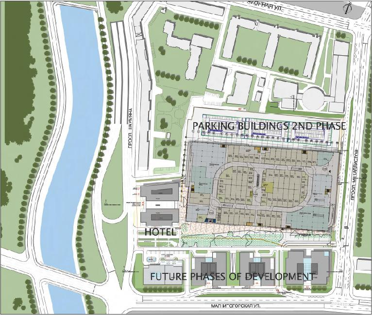 Septem City hankkeen vaiheet Russia Invest established Legal Entity (Tempo Invest) for Phase I created Land Plot for Phase I separated Demolition of 101 Building SRV sold 55% to Russia Invest