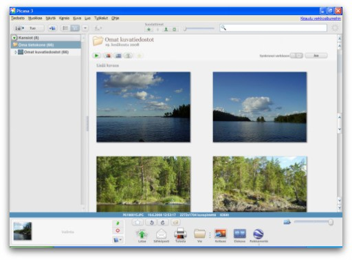 Picasa 3 -kuvankäsittelyopas, osa 1, valokuvien muokkaus tutuksi Valokuvien muokkaaminen Käynnistettyäsi Picasa-ohjelman, eteesi avautuu niin sanottu arkistonäkymä.