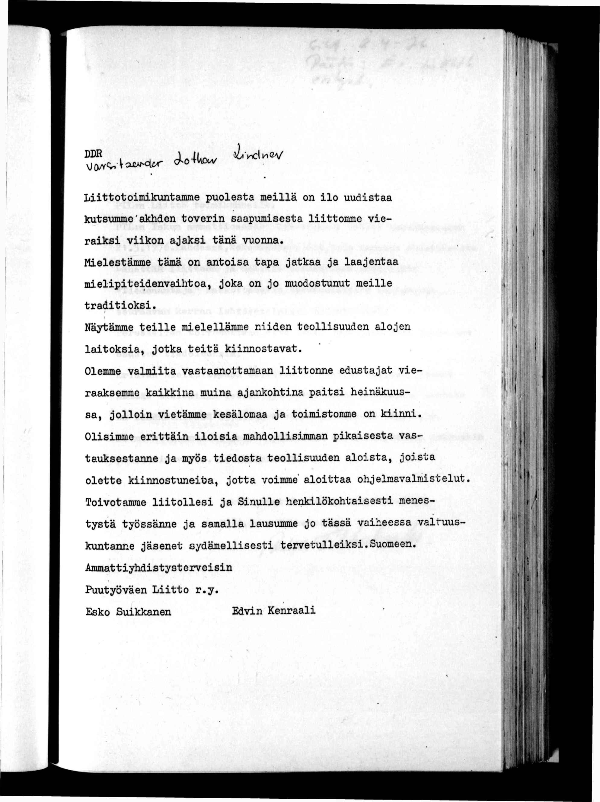 T DDR j tl ^ VtchgV a^vcln Lttotomkuntamme puolesta mellä on lo uudstaa kutsumme' akhden tovern saapumsesta lttomme veraks vkon ajaks tänä vuonna.