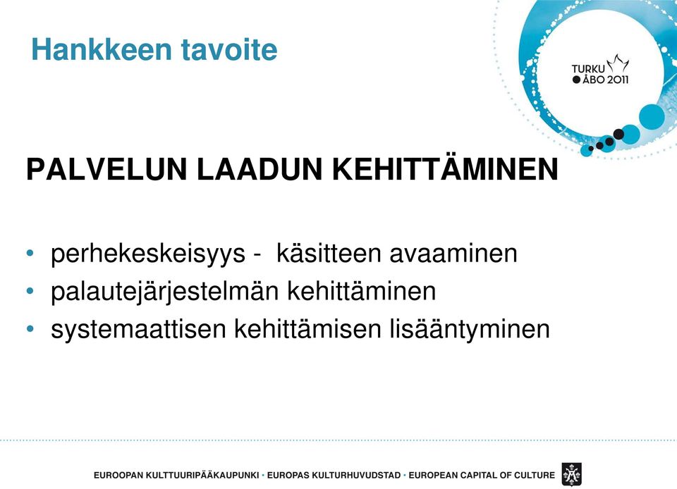 käsitteen avaaminen palautejärjestelmän