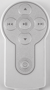 The front of the unit A. Transparent cover B. ipod connector C.