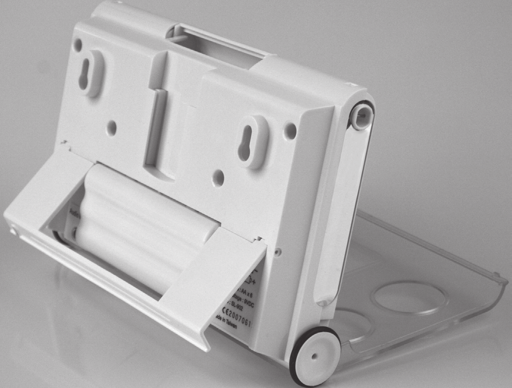 ENGLISH The back of the unit G F G J H L F. Remote control holder G. Wall bracket H. Table stand I. Support wheel J.