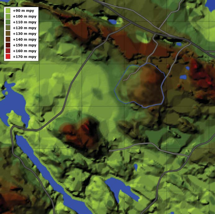 VUORIMÄEN KALLIOALUE, SIILINJÄRVI: 33 5.3 Vaihtoehto 1 (VE1): hanke toteutetaan, alin ottotaso +112 140 m mpy ja kokonaisottomäärä 10 milj.