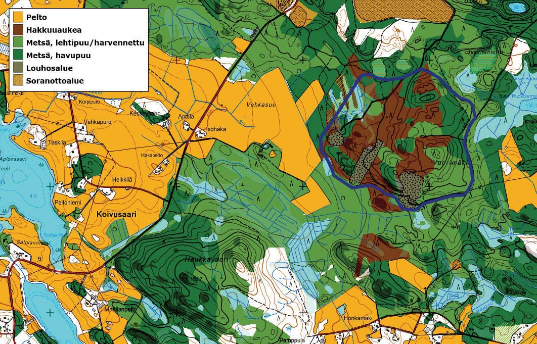 44 VUORIMÄEN KALLIOALUE, SIILINJÄRVI: järven luonto ja maisema -selvitysluonnoksen (10.11.2004) mukaan luonnoltaan ja maisemaltaan arvokas alue (Harvalainen-Outokki).