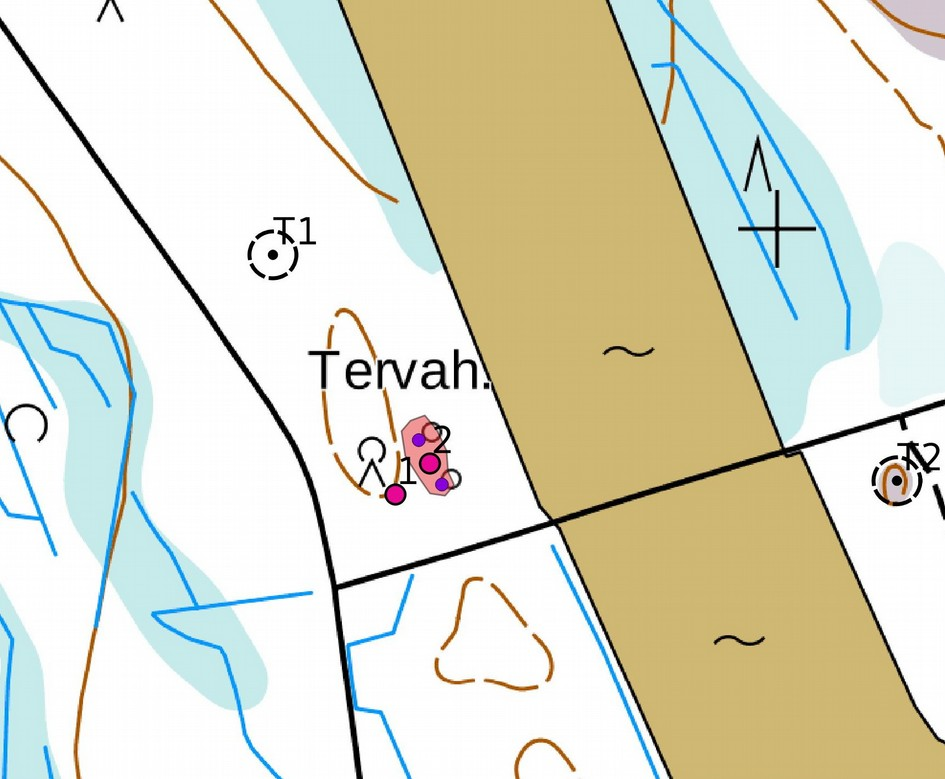 13 Tervapirtin kiuas kuvattu lounaaseen. Kohteet 1 ja 2.