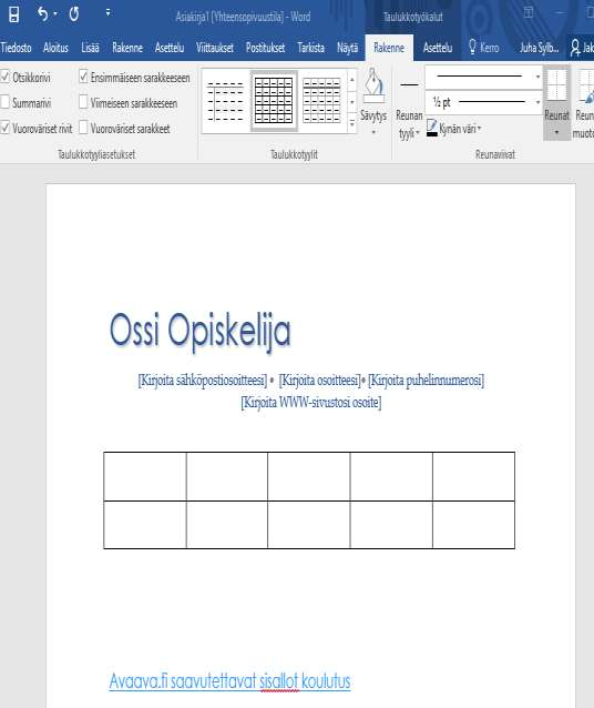 Yksinkertaisen taulukkorakenteen käyttäminen Kun käytössä ei ole upotettuja taulukoita eikä arvotaulukoissa ole yhdistettyjä tai jaettuja soluja, tiedot ovat ennakoitavissa ja niissä on helppo