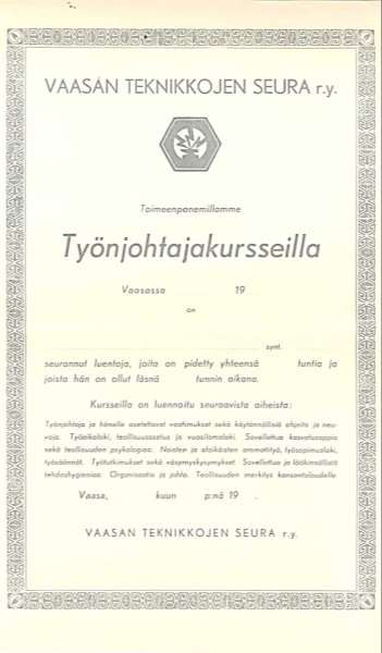 VTS YHTEISKUNNALLISENA