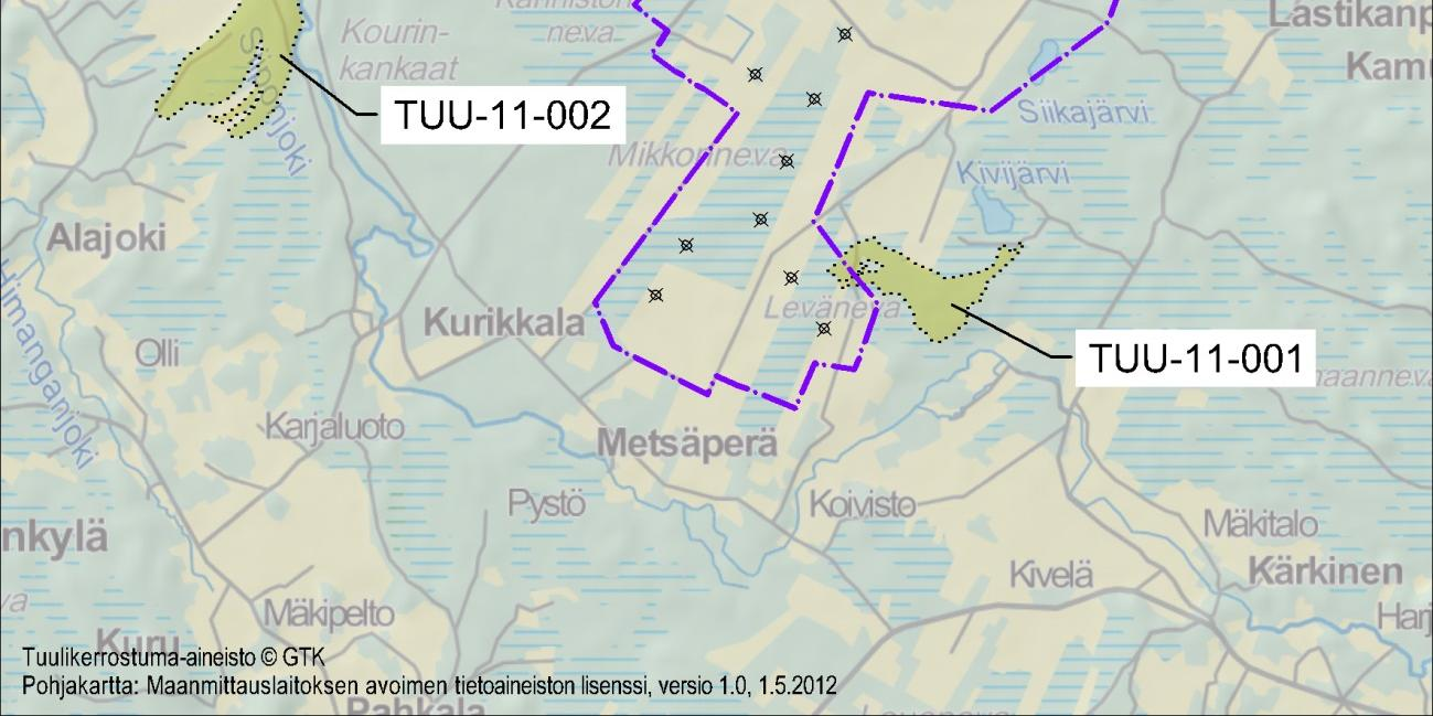 56 Kalajoen rannikkovyöhykkeellä on useita valtakunnallisesti arvokkaiksi luokiteltuja tuuli- ja rantakerrostumia (Kuva 4-14).