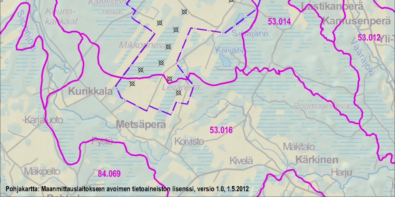 60 Kuva 4-16 Hankealueen sijoittuminen vesistöalueille. 4.5 Elinkeinot ja alueen virkistyskäyttö Kalajoen kaupungissa oli vuonna 2013 12 644 asukasta ja vuonna 2012 4 708 työpaikkaa (Taulukko 4-4).