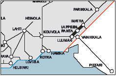 HANKEKORTTI NYKYTILA JA ONGELMA Rataosa Luumäki-Imatra (66 km) on vilkas henki- lö- ja tavaraliikenteen yksiraiteinen rataosa.