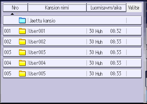 Tallennettujen asiakirjojen tulostaminen Tallennettujen asiakirjojen tulostaminen Tulostaa asiakirjapalvelimelle tallennetut asiakirjat.