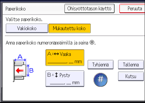 Kopiointi kirjekuorille Kopiointi kirjekuorille Tässä kerrotaan, miten kopioit vakio- ja erikoiskokoisille kirjekuorille.