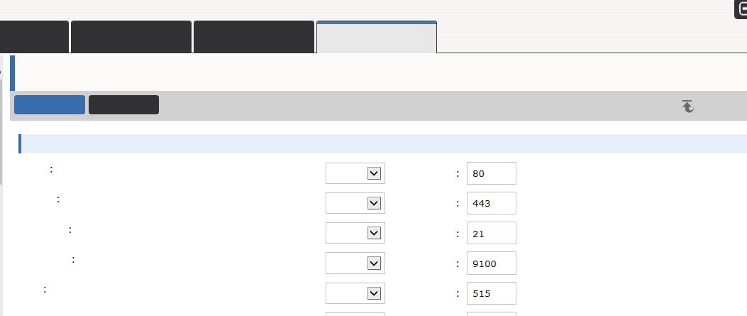 3 Määritä palvelimen portti ja asiakkaan portti -. () Voit ottaa portin käyttöön/poistaa käytöstä valitsemalla "Ota päälle" tai "Ota pois päältä".