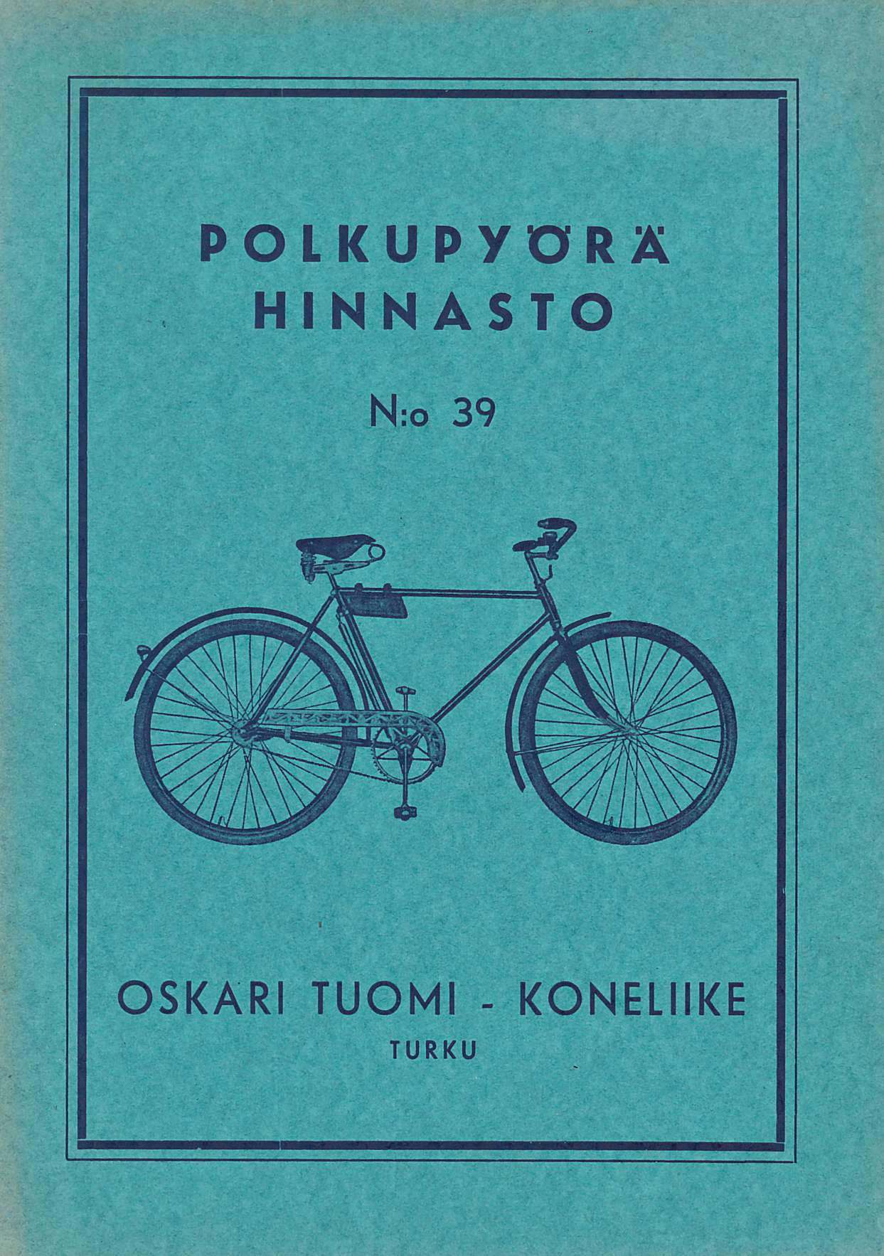 POLKUPYÖRÄ HINNASTO N:o 39