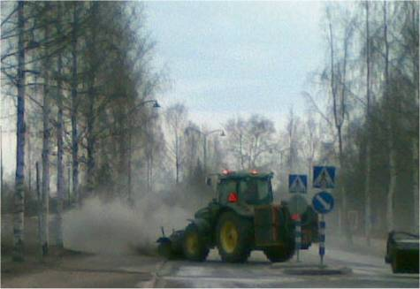 Kuva. Koko Suomen eri paikkakunnilla mitatut hengitettävien hiukkasten pitoisuudet (lähde: www.ilmanlaatu.fi).