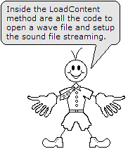 // Stream // - Open the audio data. Stream wavefilestream = TitleContainer.OpenStream( "Content\\Audio\\Wav\\XnaLaser.wav"); // - Create a new binary reader to // read from the audio stream.