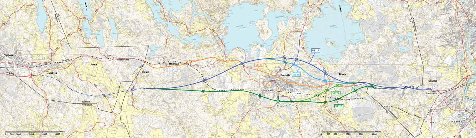 Valtatien 12 parantaminen välillä Uusikylä Tillola, yleissuunnitelma VAIHTOEHDOT JA NIIDEN VERTAILU 29 3 VAIHTOEHDOT JA NIIDEN VERTAILU 3.