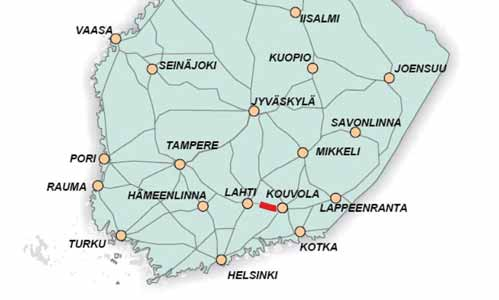 TIIVISTELMÄ Suunnittelukohde Yleissuunnitelman kohteena oleva valtatien 12 tieosuus Uusikylä Tillola (28 km) sijoittuu Lahden ja Kouvolan välille.
