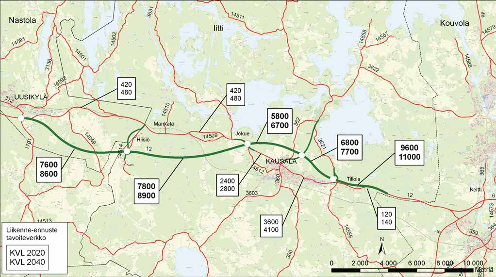 Valtatien 12 parantaminen välillä Uusikylä Tillola, yleissuunnitelma VAIKUTUKSET 39 5 VAIKUTUKSET 5.