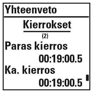 Harjoituksen keski- ja maksimipoljinnopeus Näkyy, jos käytit Polar LOOK Kéo Power -tehosensoria tai Polar Bluetooth Smart -poljinnopeussensoria.