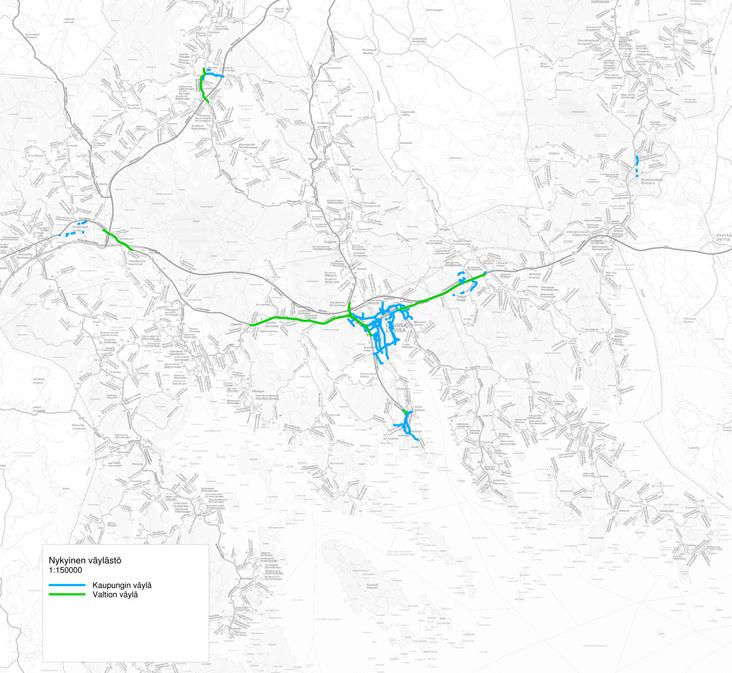 58 5.6 Inventoinnin tulokset Loviisan alueella kevyen liikenteen väyliä on kuudessa eri taajama-alueella: Keskustassa, Valkossa, Ruotsinpyhtäällä, Tesjoella, Koskenkylässä ja Liljendalissa (KUVA 13).