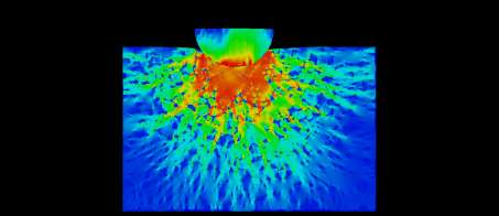 Analysis of deformation, impact velocity 950 m/s Click to edit Master title style Click to edit Master text styles Second level Third