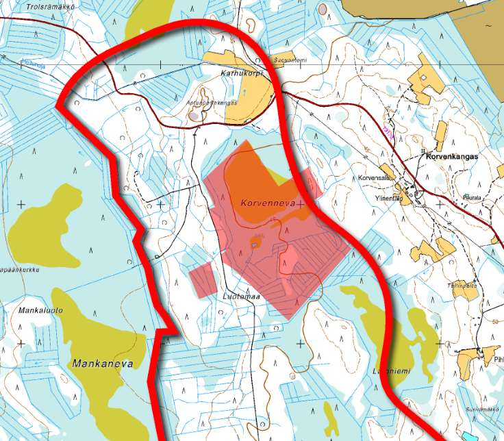 158 (265) Korvennevan tuulivoimapuisto FCG SUUNNITTELU JA TEKNIIKKA OY 11.1. 4 Maankäyttö ja elinkeinotoiminta Korvennevan tuulivoimapuiston hankealue sijoittuu pääosin metsämaalle, jolla harjoitettavasta elinkeinotoiminnasta merkittävin on metsätalous.