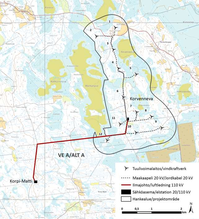 FCG SUUNNITTELU JA TEKNIIKKA OY Korvennevan tuulivoimapuisto 17 (265)