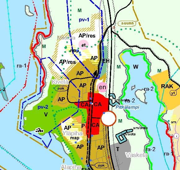 Kaavaselostus 7 Kuva 5. Ote Joensuun seudun yleiskaavasta 2020.