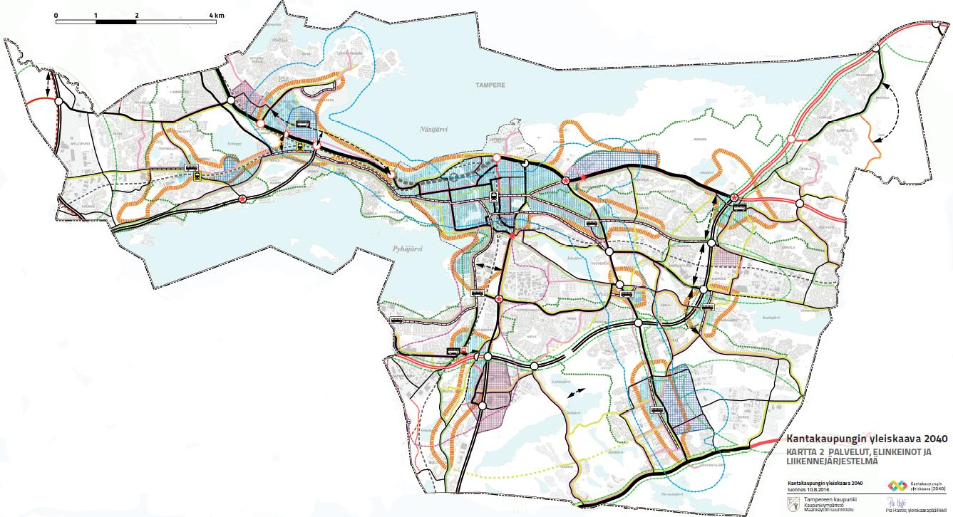 96 KANTAKAUPUNGIN YLEISKAAVA 2040 (LUONNOS 2013 JA EHDOTUS 2016) Kantakaupungin yleiskaava 2040 on Tampereen kaupungin laatima yleiskaava kantakaupungin alueelle.