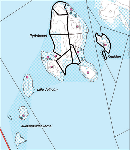 Pyöräsaari Pyöräsaarella oli vuonna 1959 14 kiinteistöä. Vuoteen 1978 mennessä kiinteistöjen lukumäärä oli kasvanut yhdellä (15), mutta nykytilanteessa kiinteistöjä on taas 14.