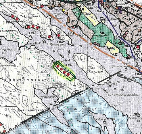 FCG Suunnittelu ja tekniikka Oy Kaavaselostus 6 ( 21 ) 893-1-10 Tilan 893-1-10 palsta Kohmanniemessä, joka on Heinäveden reitin rantayleiskaavan laatimisen jälkeen päätetty suojeltavan siltä osalta,