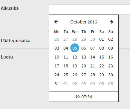 4.2 Oppitunti: Asiasanojen, alkuajan ja päättymisajan muokkaus Avaa oppitunnin Tiedot-välilehti Muokkaa Asiasanat-kenttää painamalla muokkauskuvaketta Kirjoita asiasanaa (vuosiluokka, oppiaine,