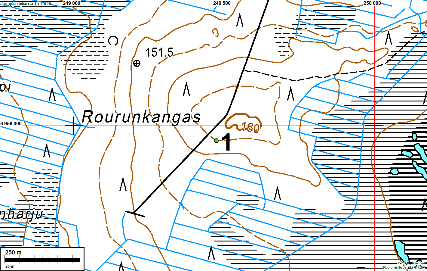 6 Tutkijat: Sijainti: Huomiot: Aarre Äystö 1999 tarkastus Jurvan kirkosta vajaat 7 km itäkaakkoon.