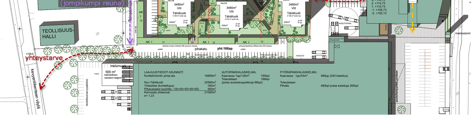 Tampereen Teivaankadun ja Teivaalantien liikennetarkastelut 8 / 10 tun autopaikkarivin siirtoa kauttaaltaan pari metriä lounaaseen asia on kiinni kiinteistön omistajasta.