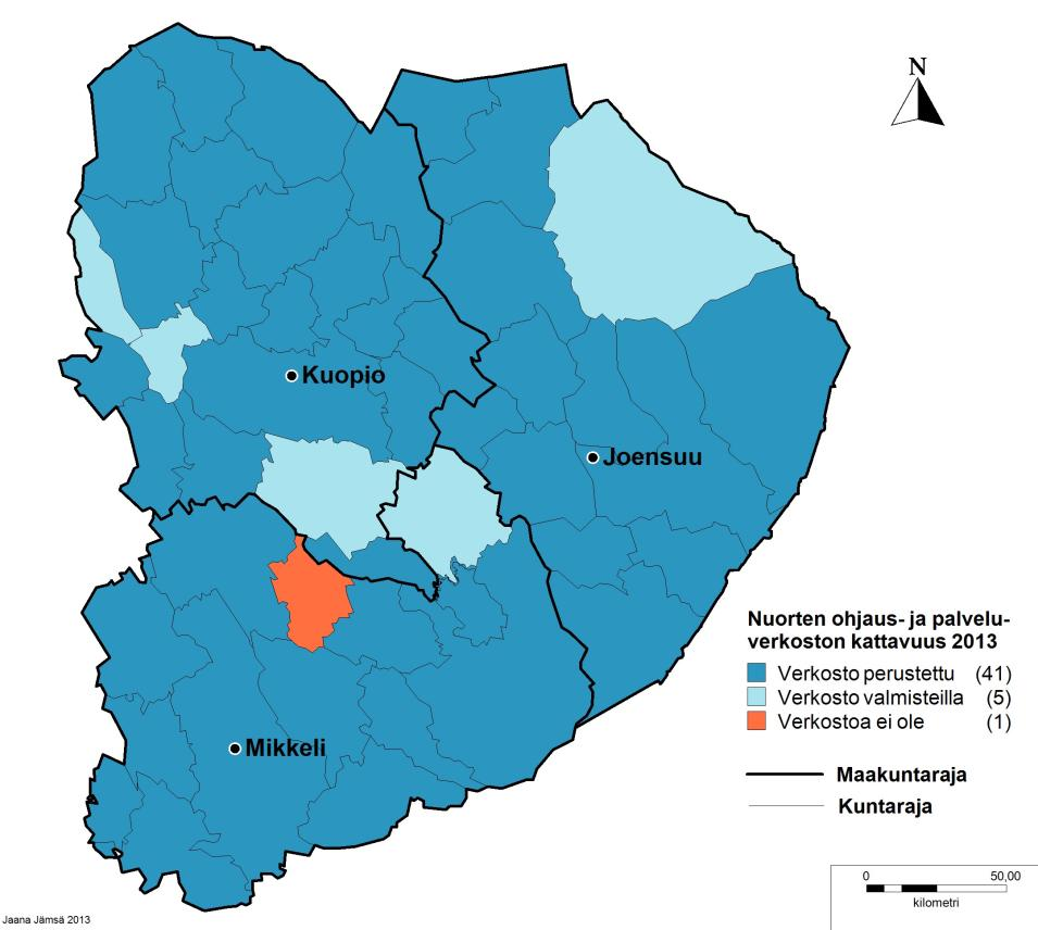 4 Nuorten ohjaus- ja palveluverkosto Vuonna 2011 voimaan astuneen nuorisolain myötä kuntien on järjestettävä alueellaan nuorten ohjaus- ja palveluverkosto.