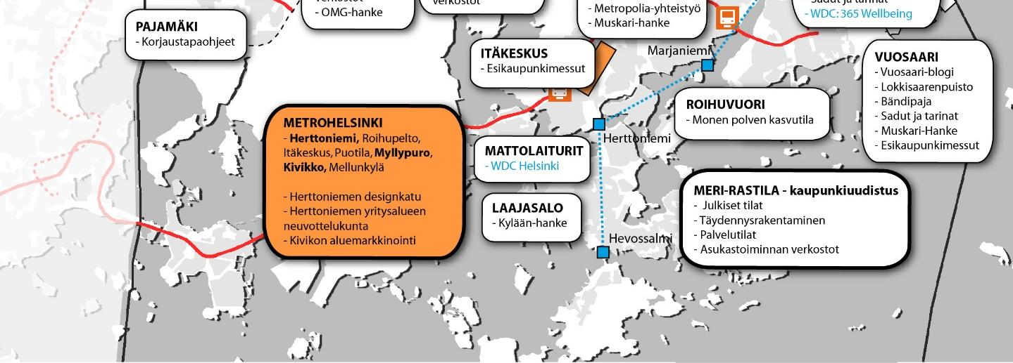 4. KAUDEN 2012 2015 TOIMINTA JA ARVIOINTI Lähiöprojektin toiminta ja hankkeiden toimenpiteet kohdistettiin esikaupunkialueille, jotka fyysisten, toiminnallisten ja sosiaalisten indikaattorien mukaan