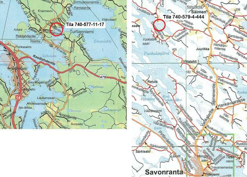 SAVONLINNAN KAUPUNKI PURUVEDEN JA SAVONRANNAN RANTAYLEISKAAVOJEN MUUTOS OSALLE TILOISTA