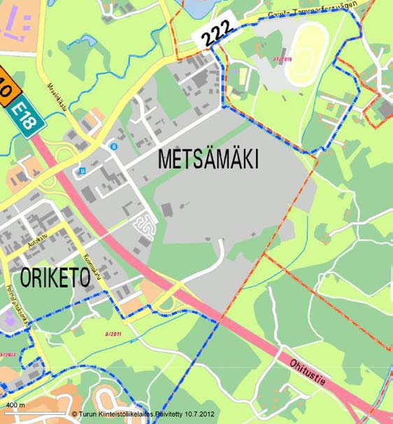 Kuva 6 38 Ote Maaria-Ilmaristen osayleiskaavaluonnoksesta Topinojan ympäristöstä.