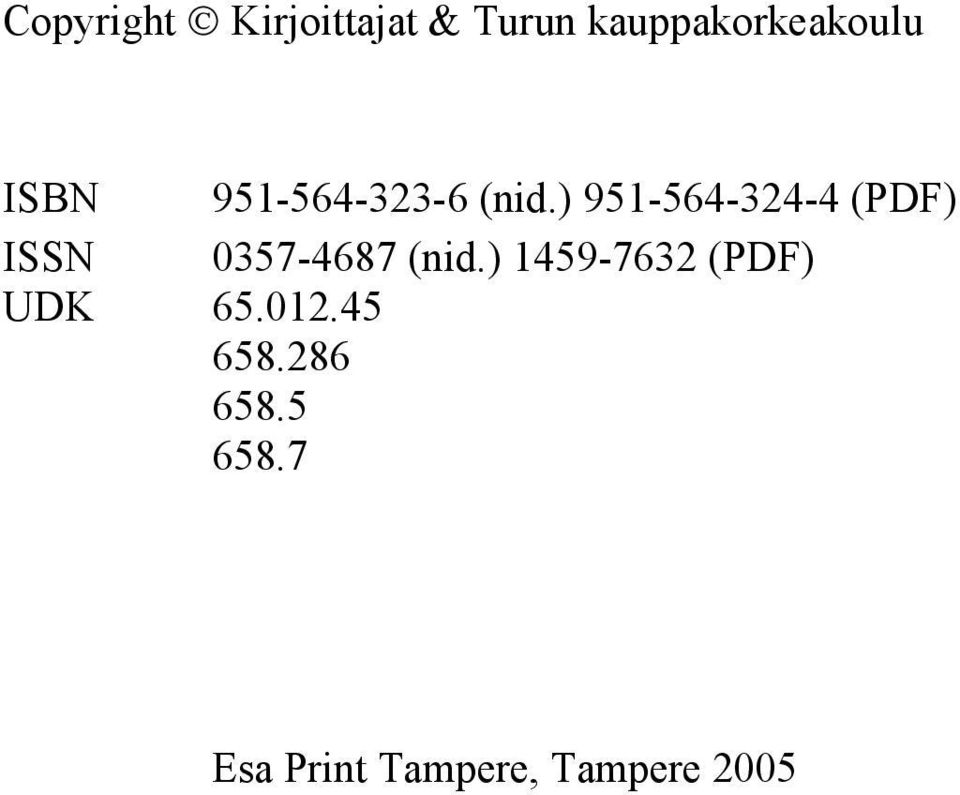 ) 951-564-324-4 (PDF) ISSN 0357-4687 (nid.